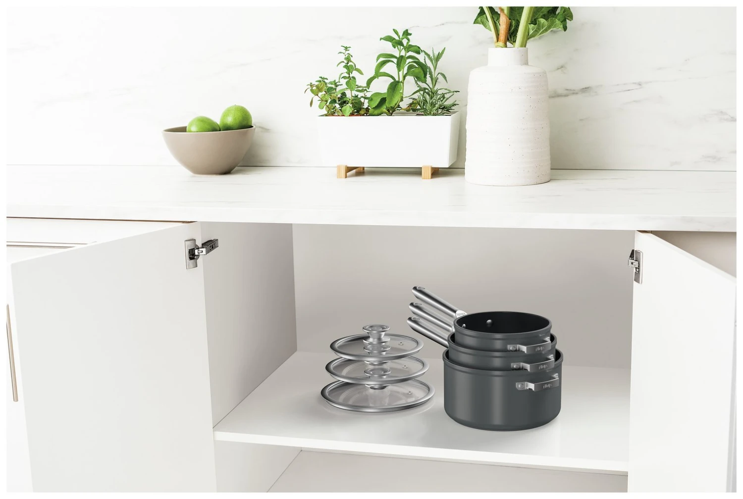 Ninja Zerostick Stackable 3 Piece Non Stick Pan Set - Image 3