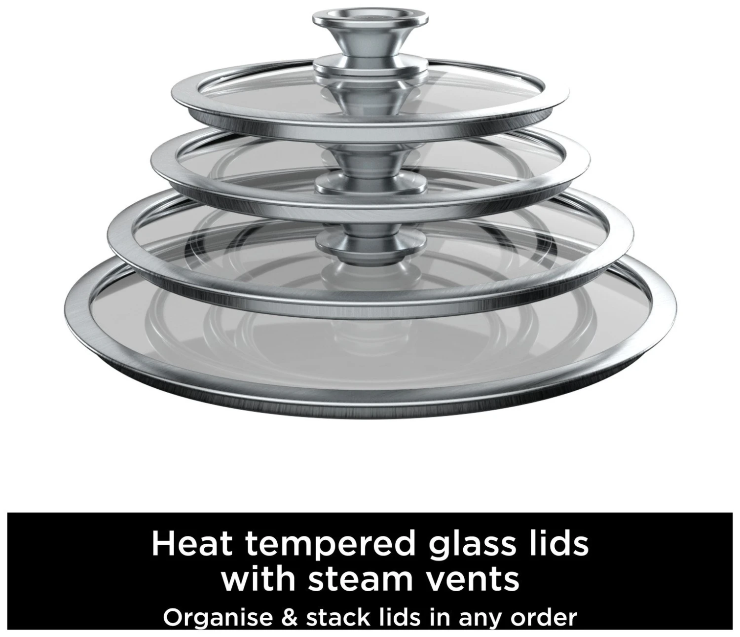 Ninja Zerostick Stackable 3 Piece Non Stick Pan Set - Image 4