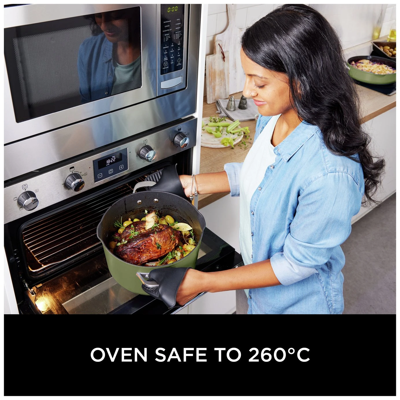 Ninja Zerostick 30cm Non Stick Aluminium Possible Pot -Green - Image 6