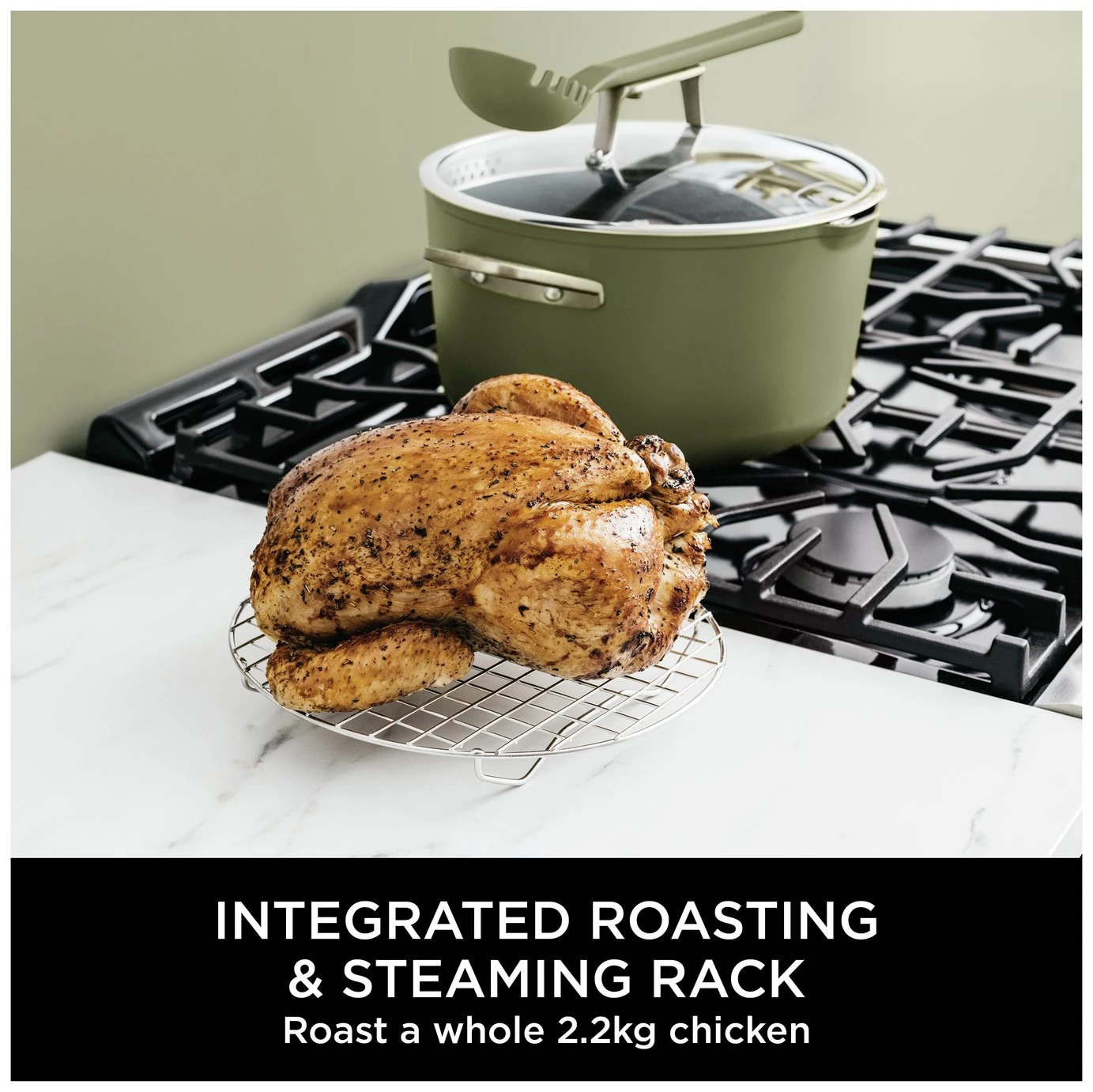 Ninja Zerostick 30cm Non Stick Aluminium Possible Pot -Green - Image 8