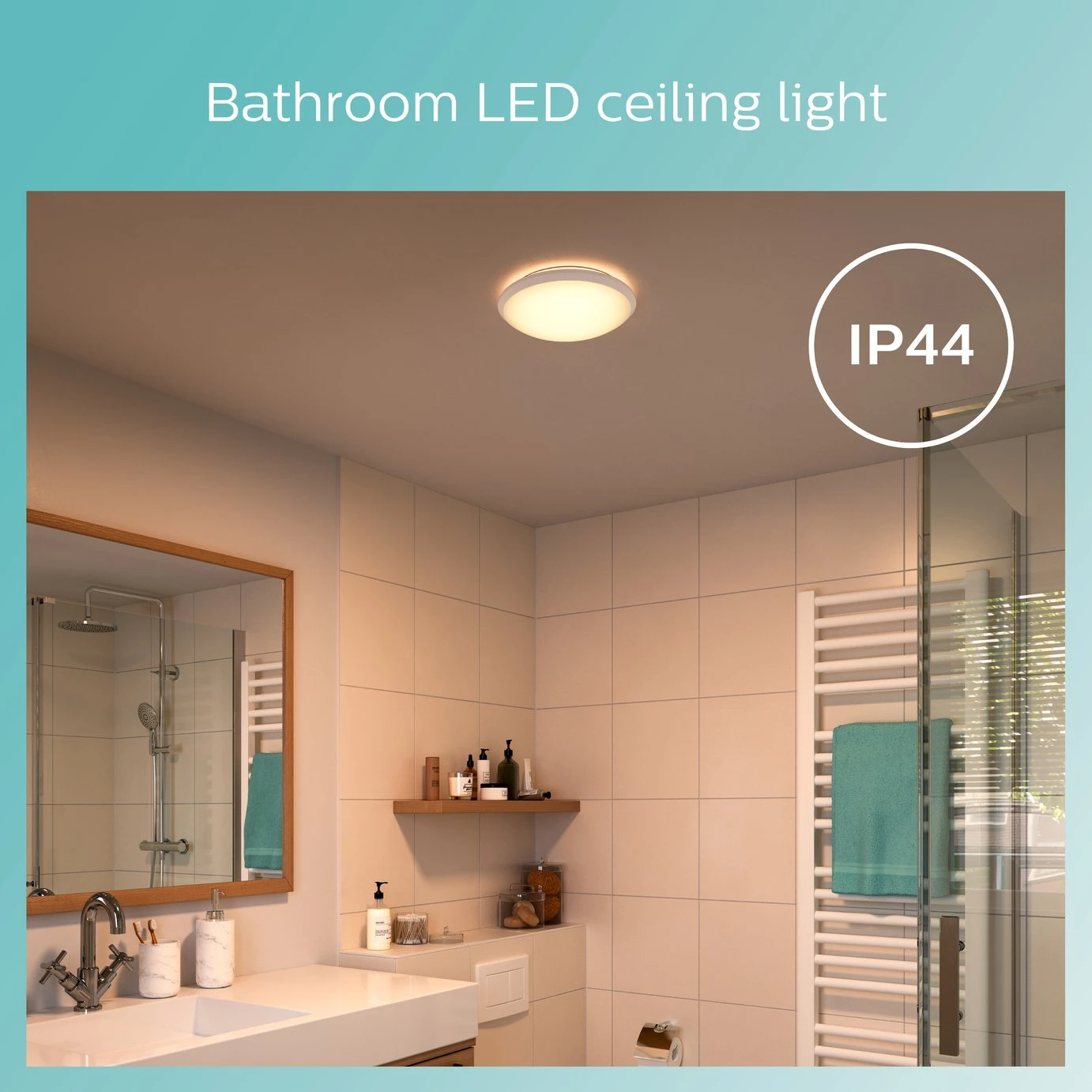 Philips Doris Bathroom Luminaire Flush To Ceiling Light - Image 2