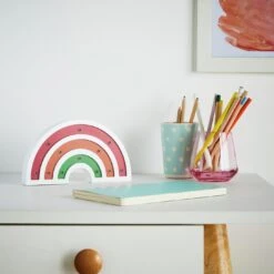 Glow Kids Wooden Rainbow Table Light - Multicoloured