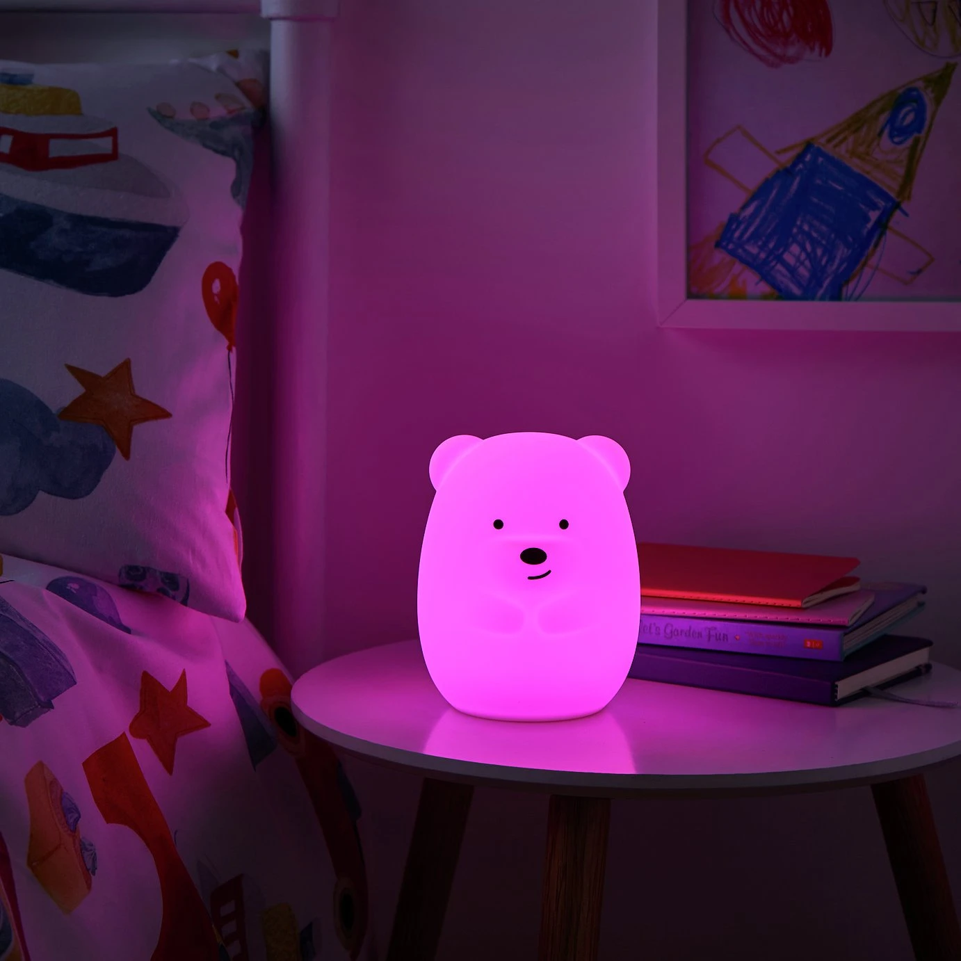Glow Kids Bear Silicone Night Table Light - Multicoloured - Image 2