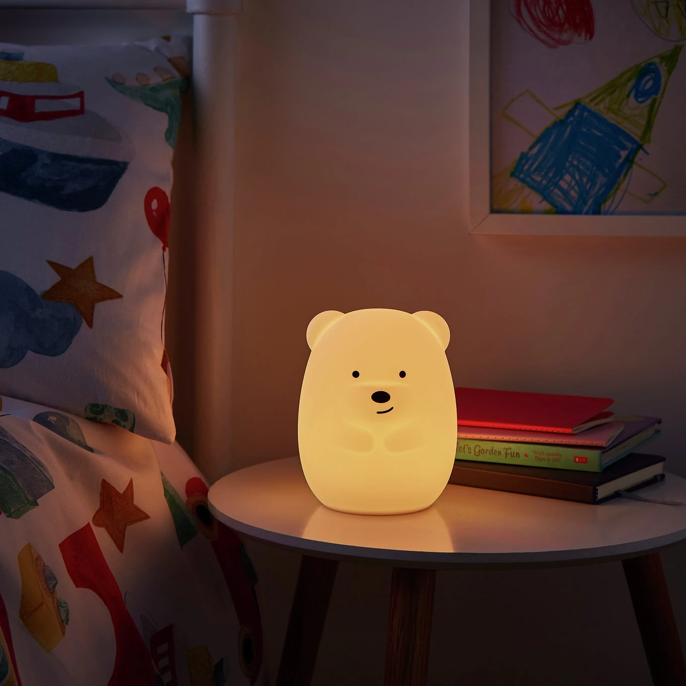 Glow Kids Bear Silicone Night Table Light - Multicoloured - Image 7