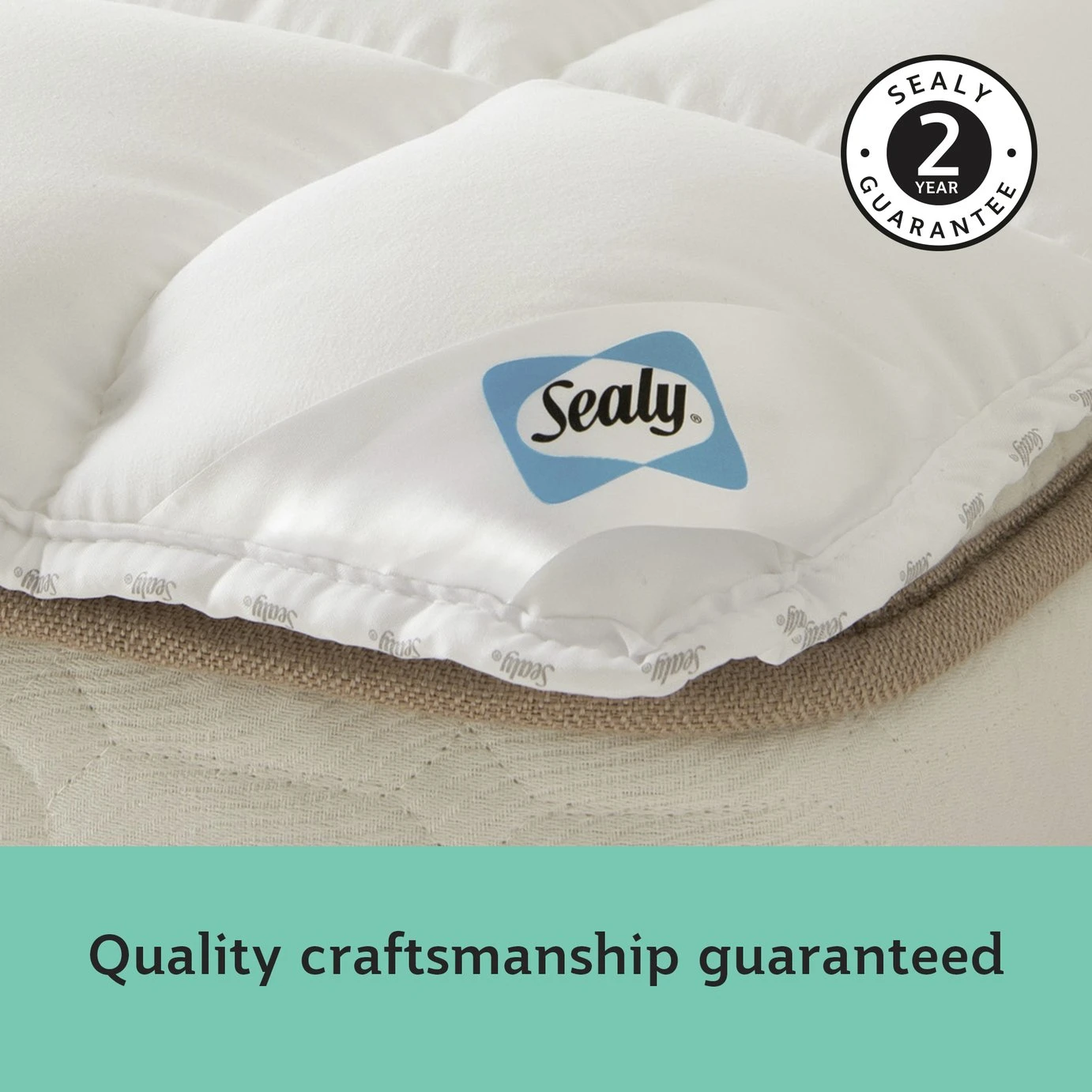 Sealy Anti Allergy Hollowfibre Mattress Topper - Double - Image 6