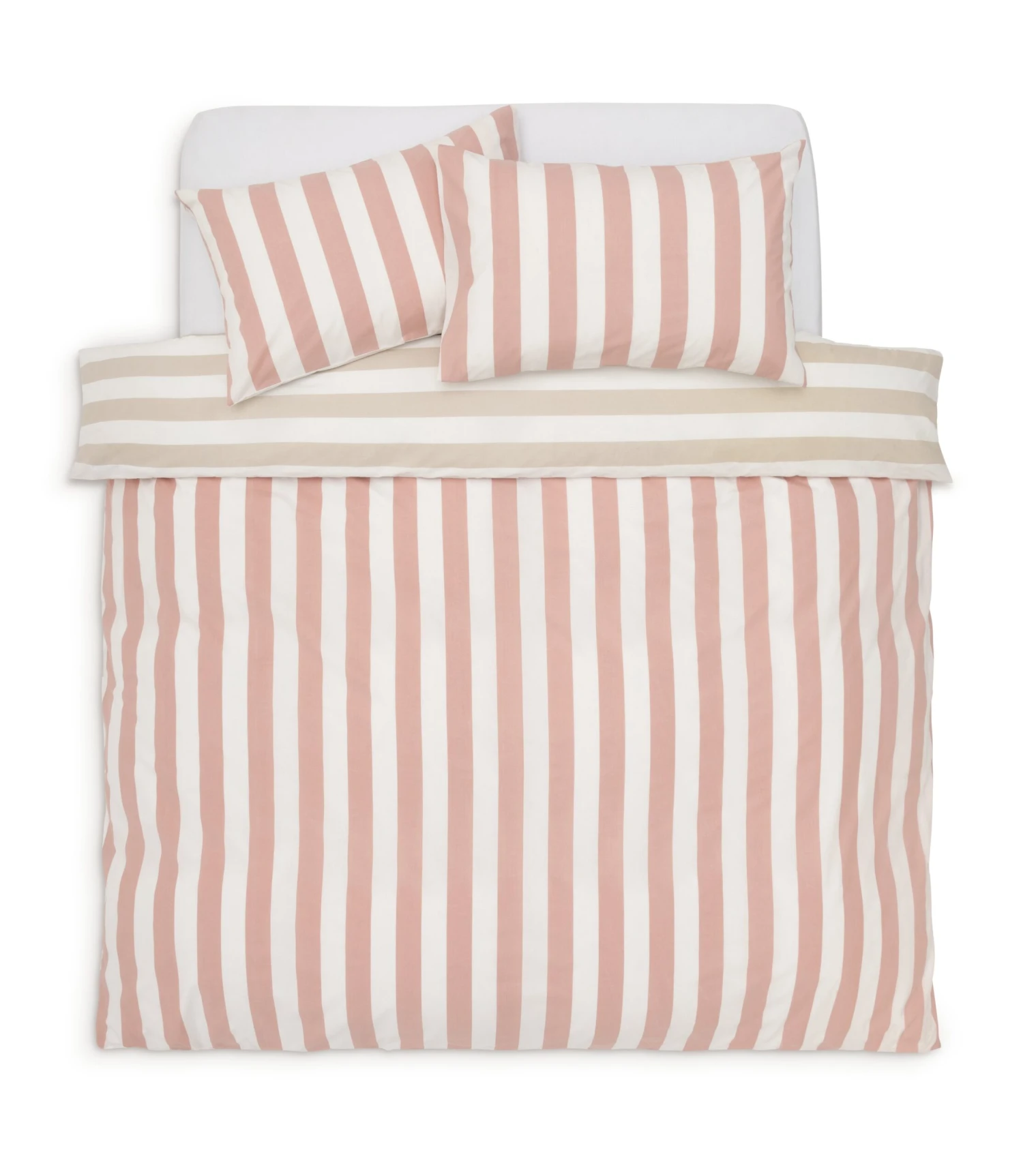 Habitat Summer Haze Stripe Pink Bedding Set - Single - Image 3