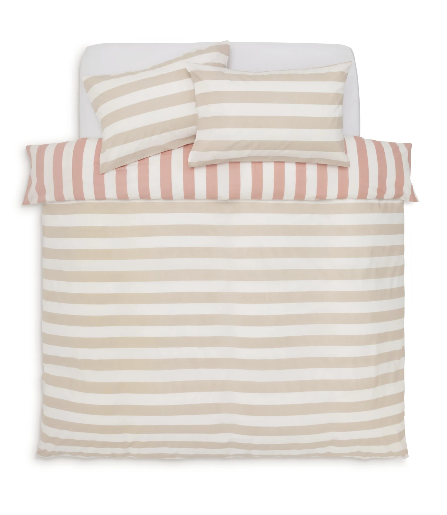 Habitat Summer Haze Stripe Pink Bedding Set - Single - Image 5