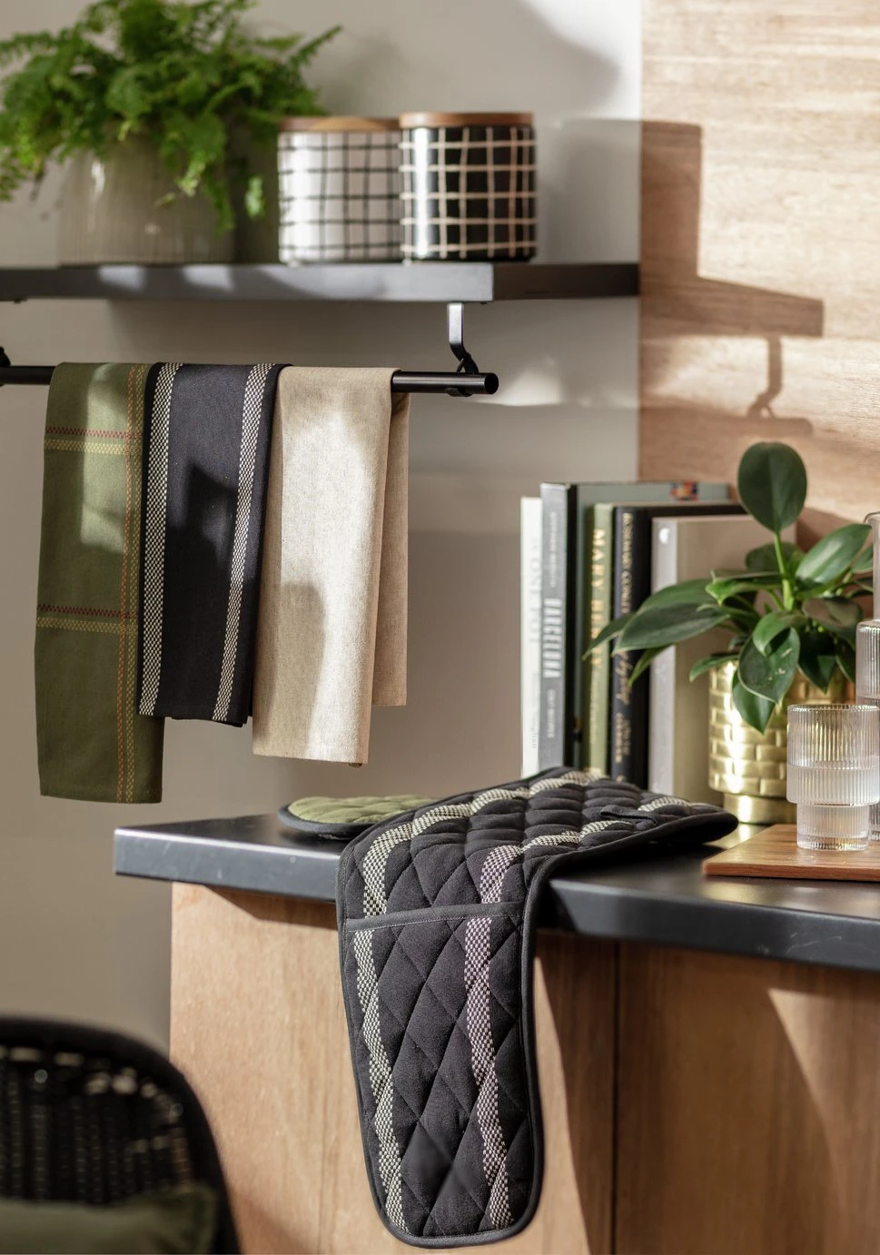 Habitat Woven Check And Stripe Textile Set - Image 2