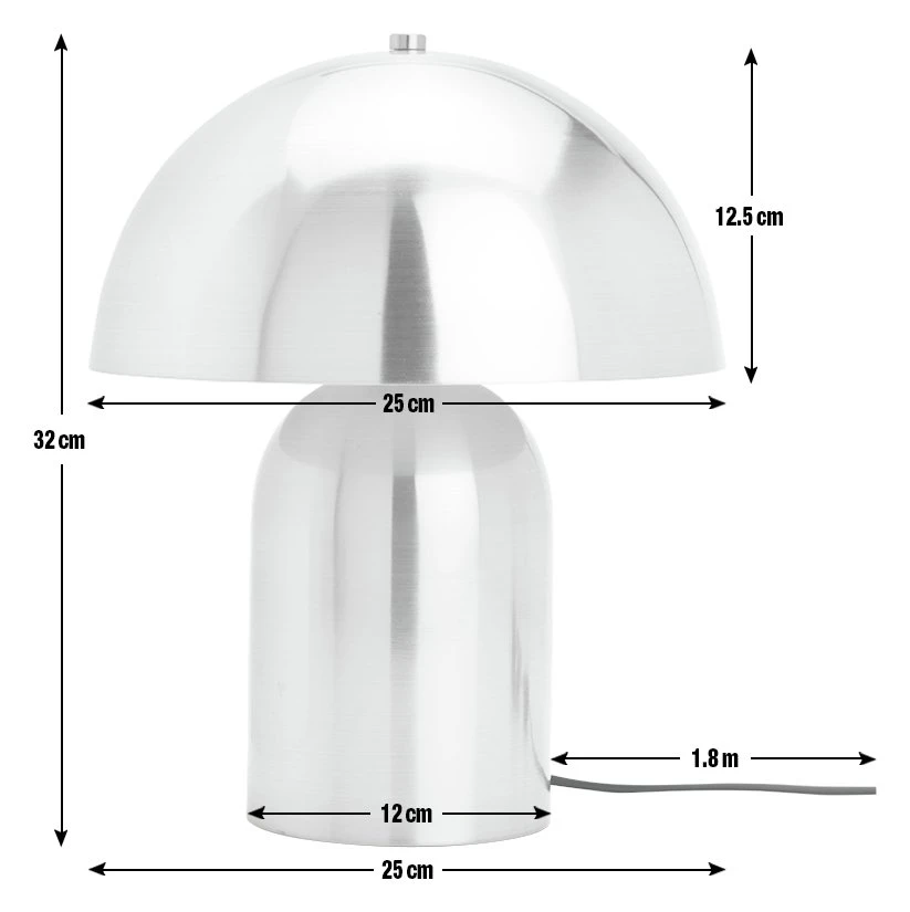 Habitat Mushroom Steel Table Lamp - Brass - Image 3