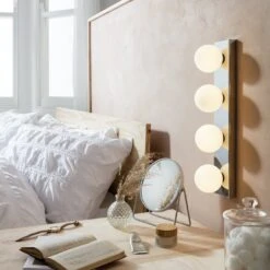 Habitat Metal 4 Light Bathroom Wall Light - Chrome