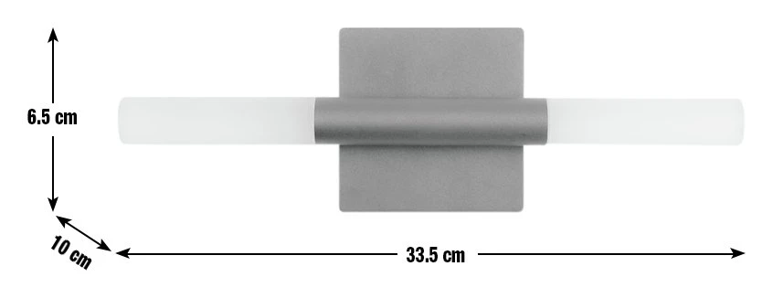 Habitat Metal 2 Light LED Bathroom Wall Light - Black - Image 3