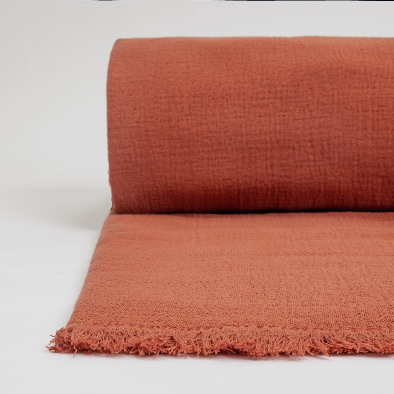 Habitat Cotton Plain Textured Throw - Terracotta - 150x200cm - Image 3