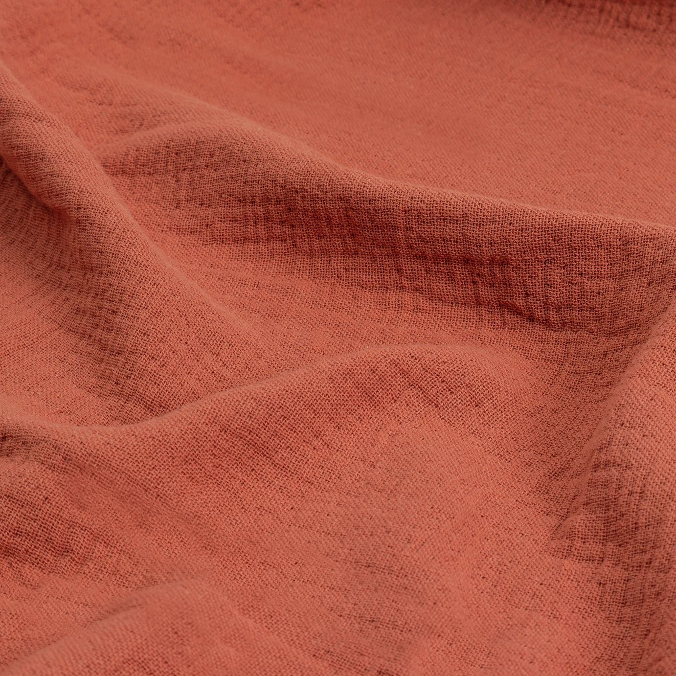 Habitat Cotton Plain Textured Throw - Terracotta - 150x200cm - Image 4