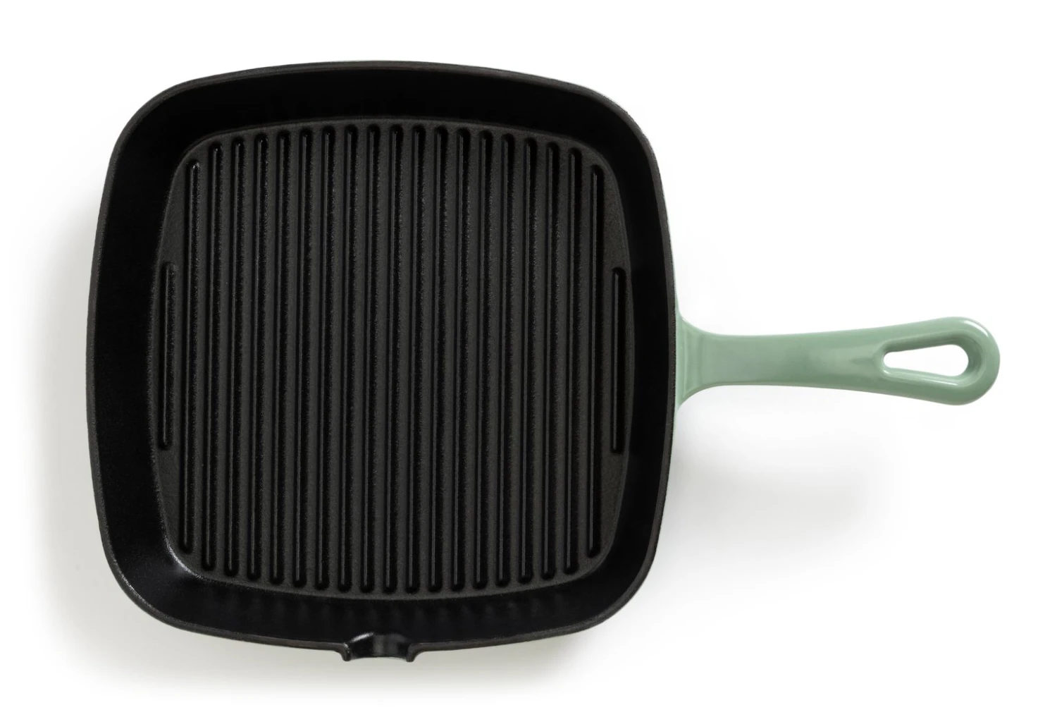 Habitat 23cm Cast Iron Griddle Pan - Sage Green - Image 5