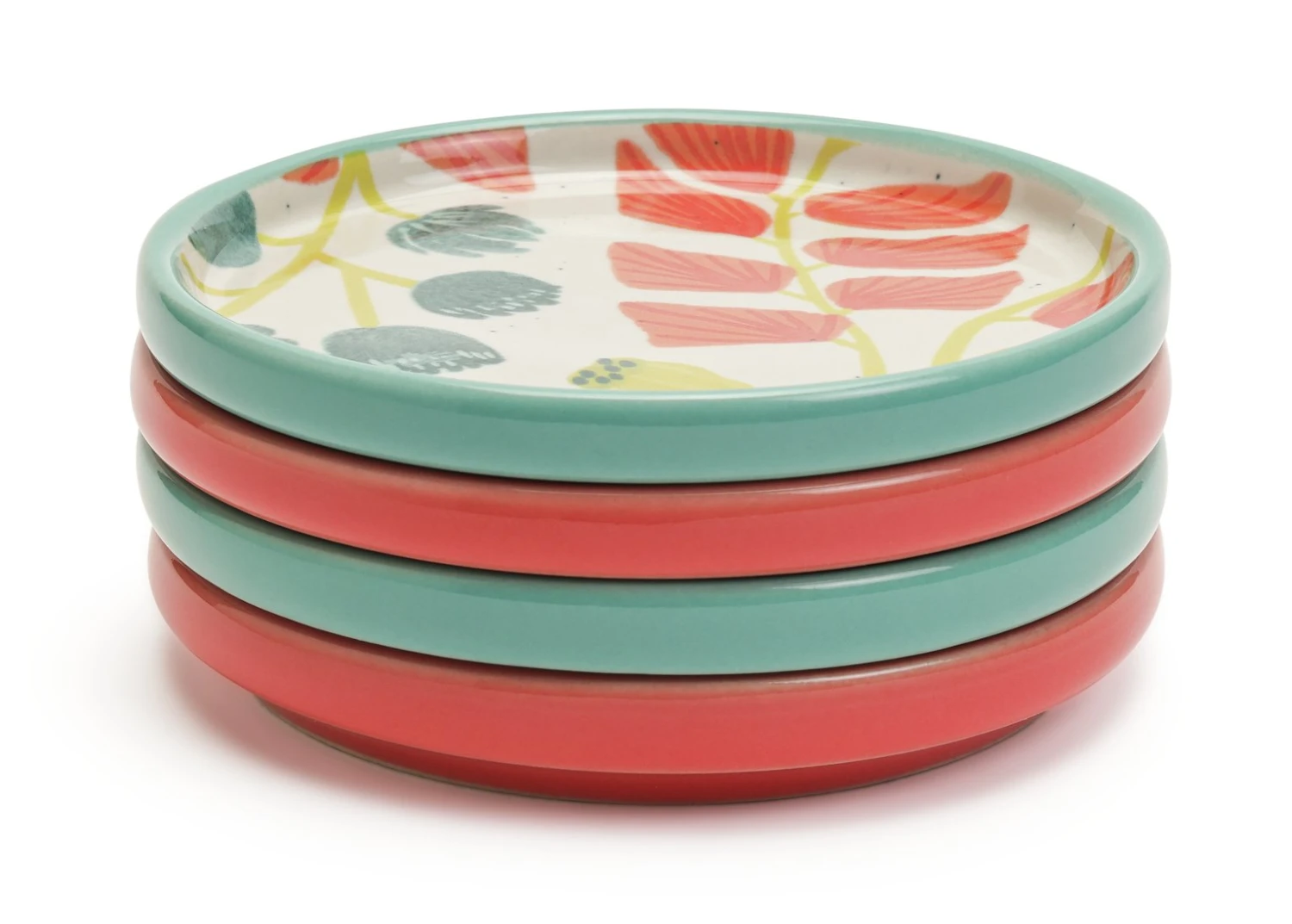 Habitat X Kew Set Of 4 Ceramic Botanical Coasters - Image 3