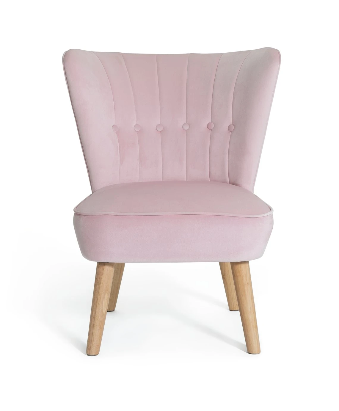 Habitat Alexis Velvet Cocktail Chair - Pink