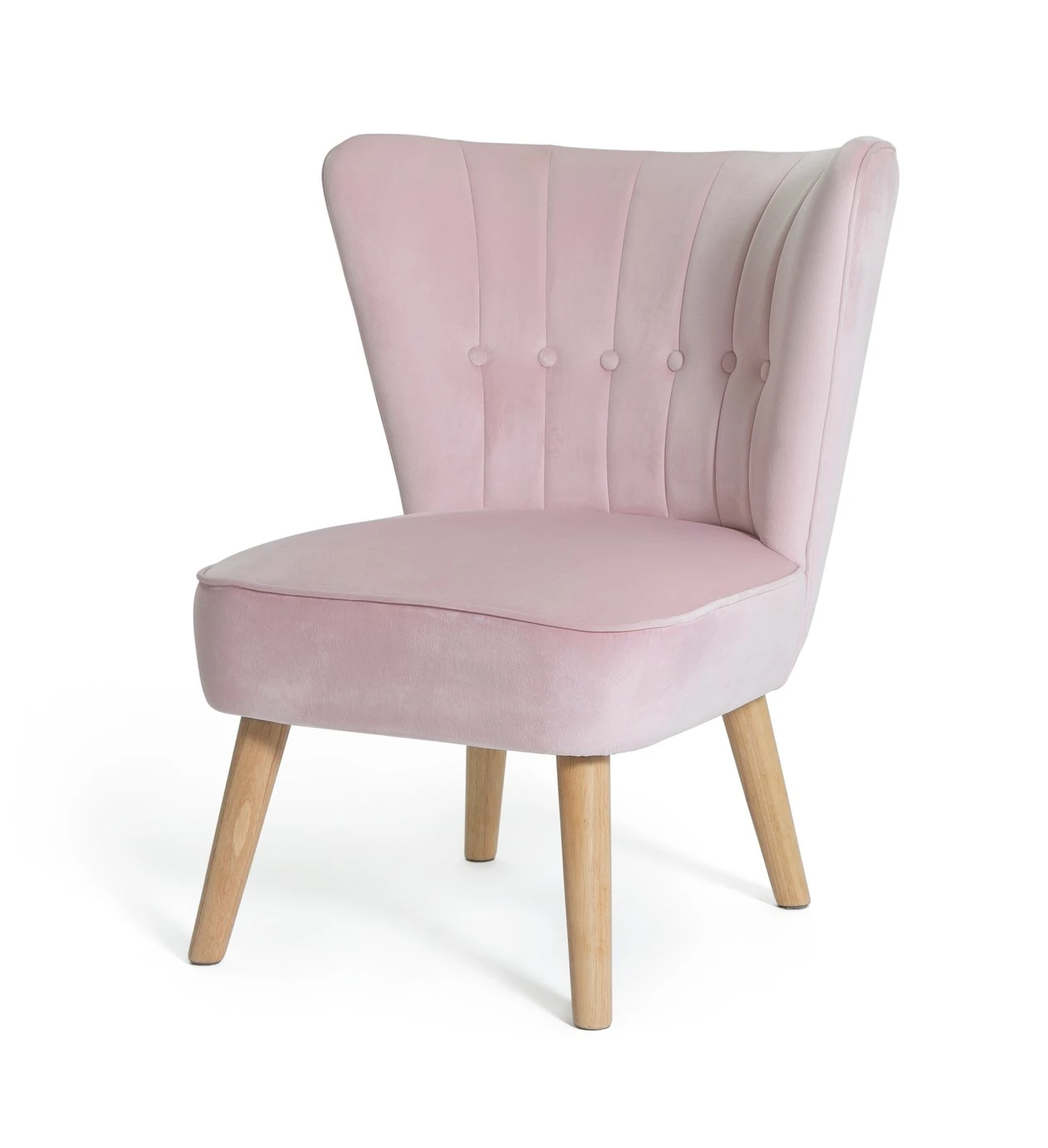 Habitat Alexis Velvet Cocktail Chair - Pink - Image 5