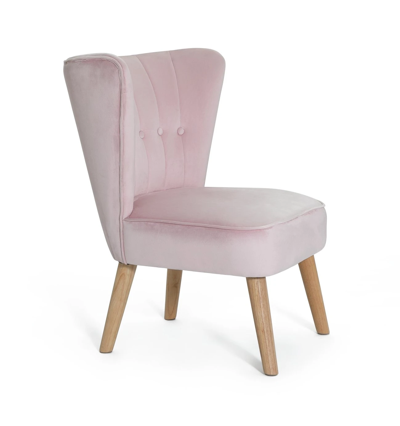 Habitat Alexis Velvet Cocktail Chair - Pink - Image 7
