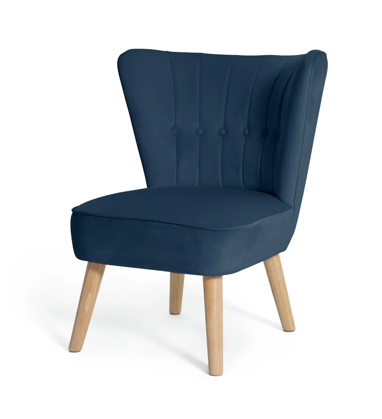 Habitat Alexis Velvet Cocktail Chair - Navy - Image 5