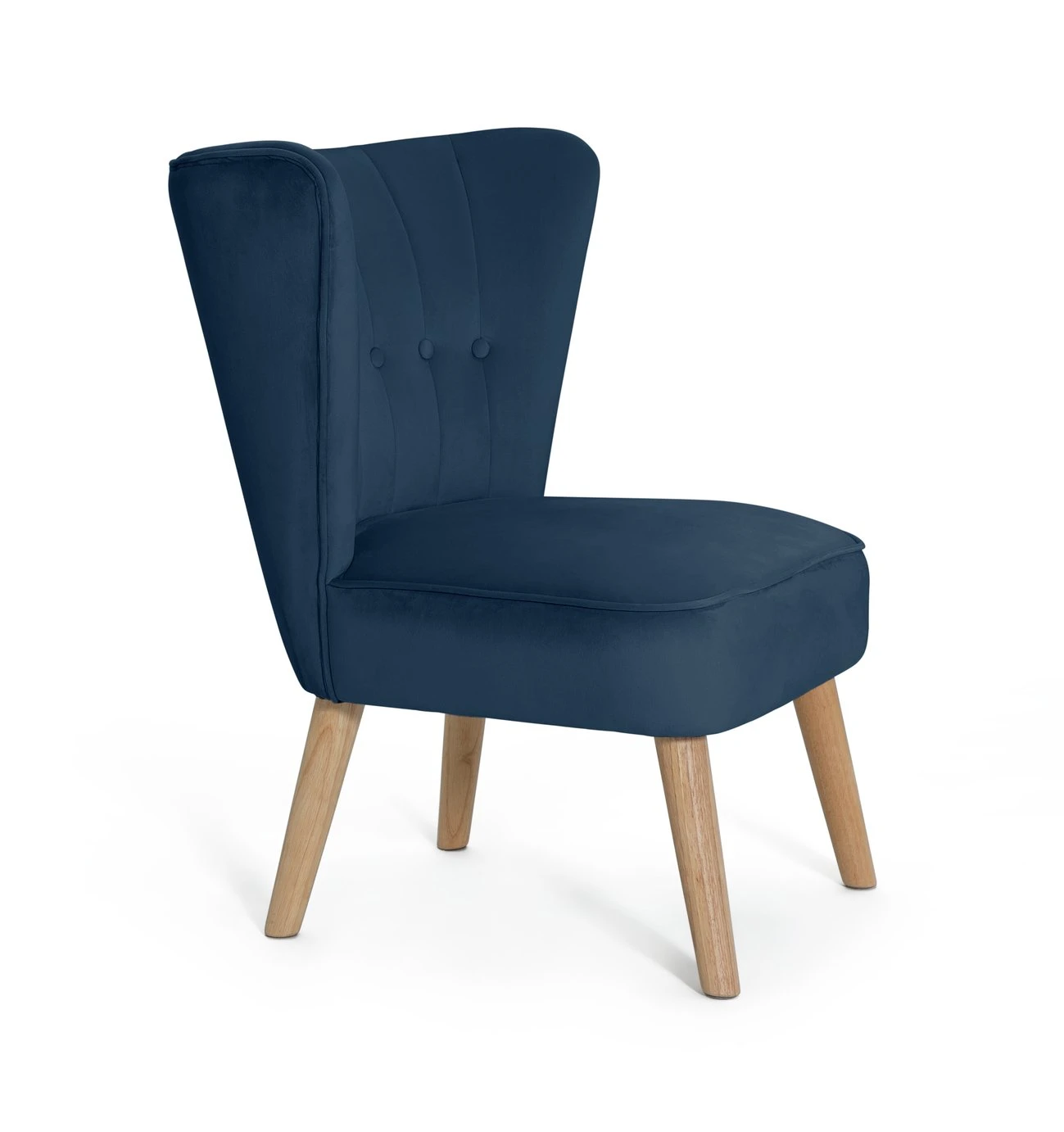 Habitat Alexis Velvet Cocktail Chair - Navy - Image 7