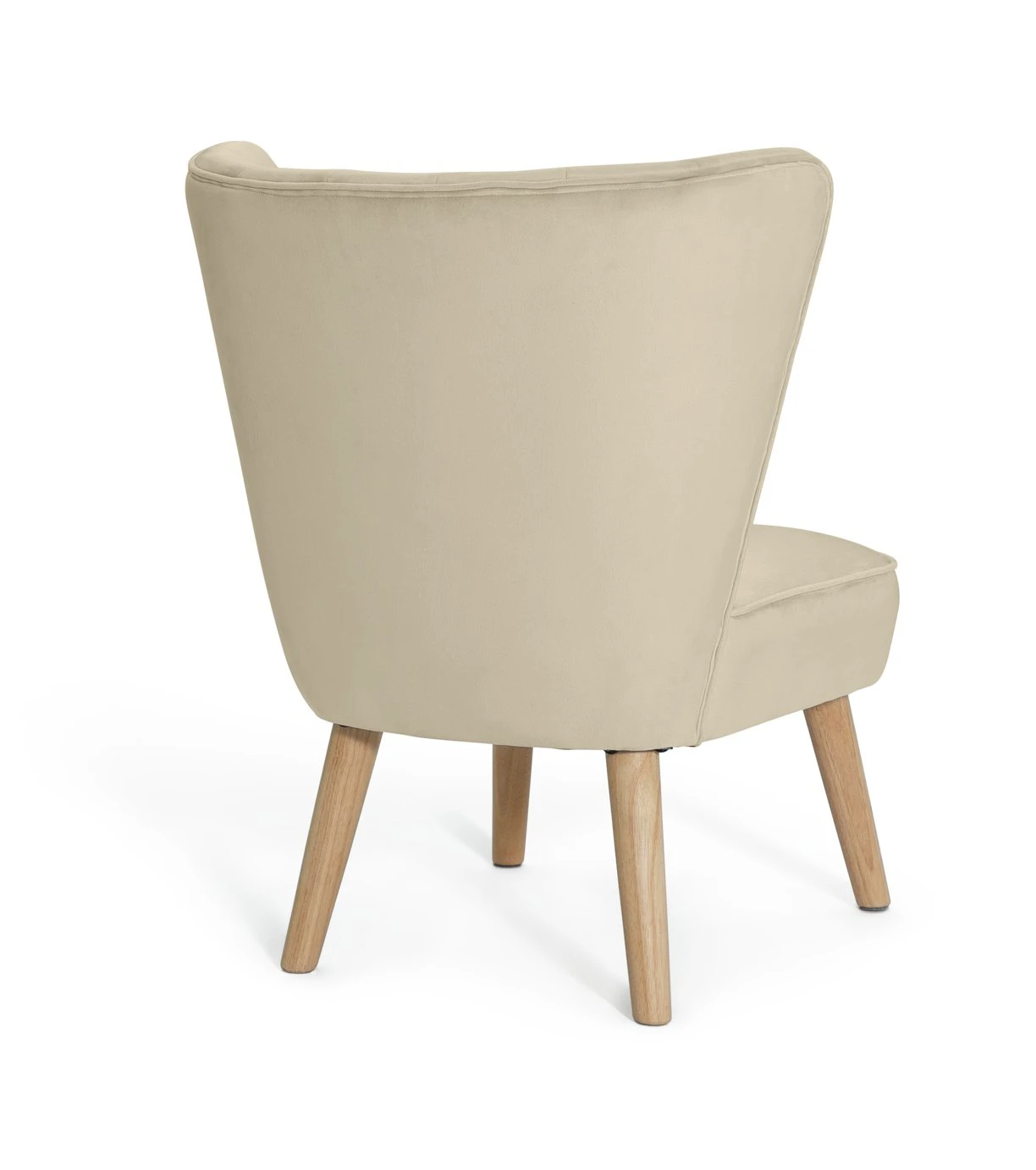 Habitat Alexis Velvet Cocktail Chair - Cream - Image 6