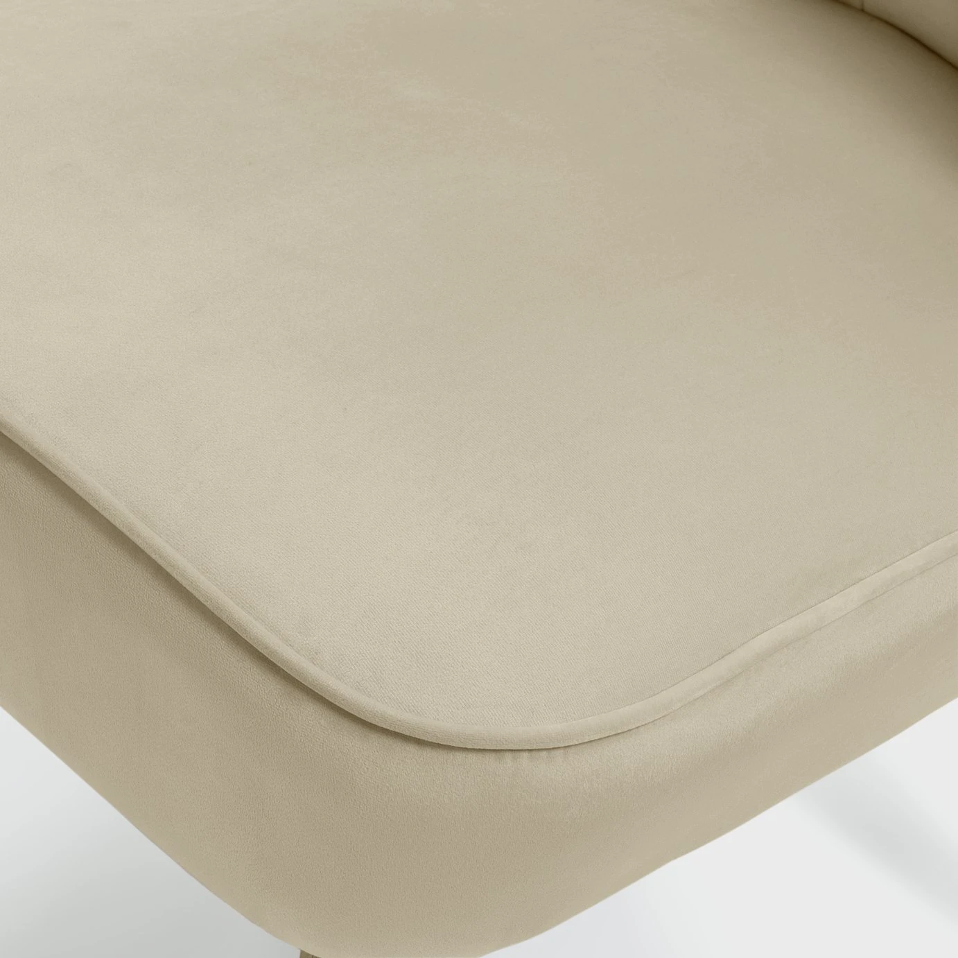 Habitat Alexis Velvet Cocktail Chair - Cream - Image 9