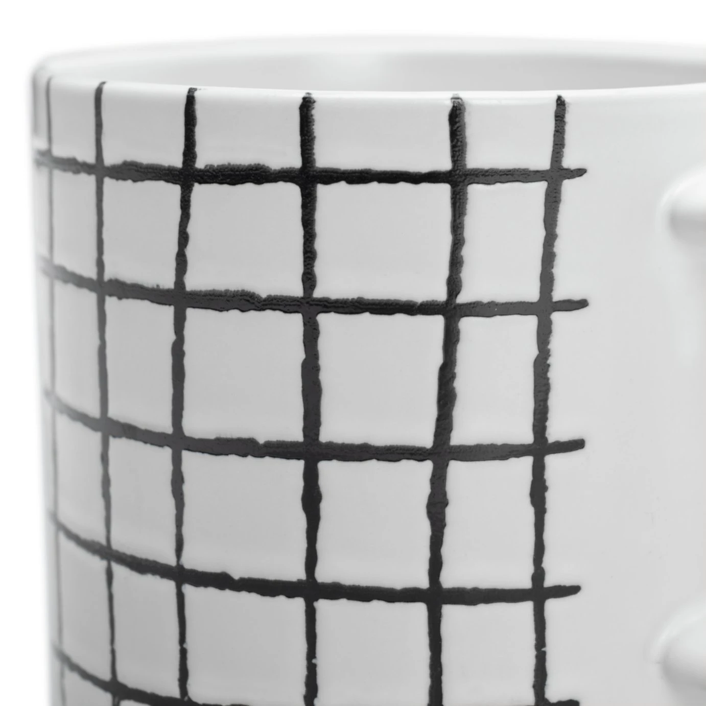 Habitat Grid Set Of 4 Mugs - White - Image 5