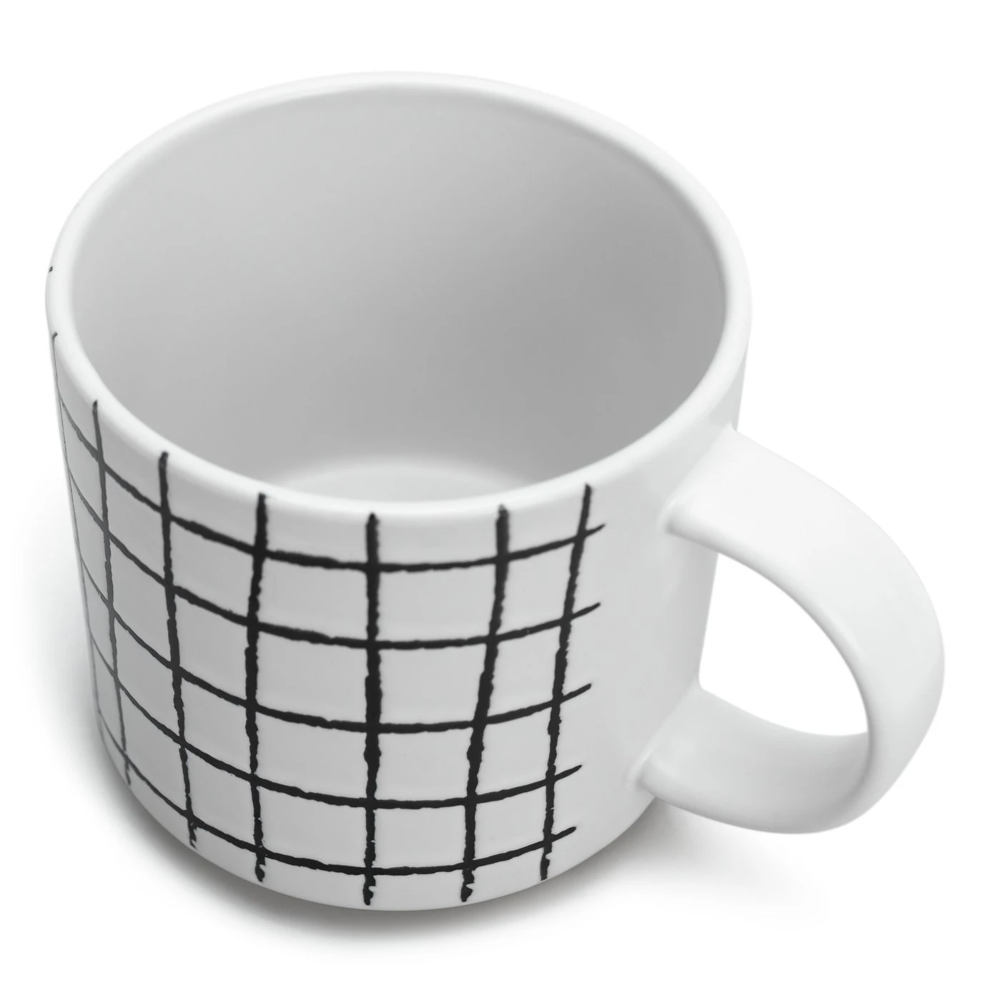 Habitat Grid Set Of 4 Mugs - White - Image 6