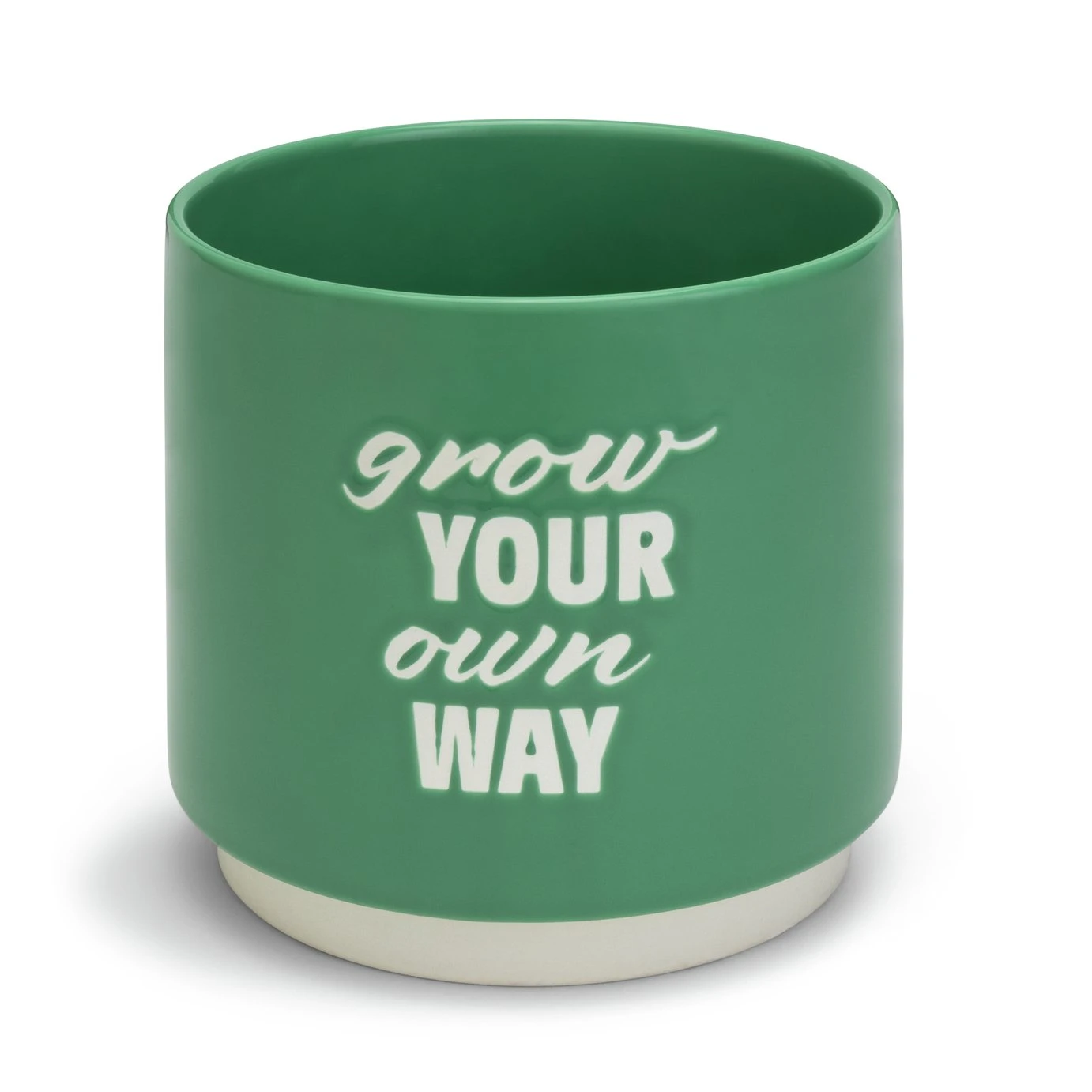 Habitat Grow Your Own Way Green Ceramic Planter