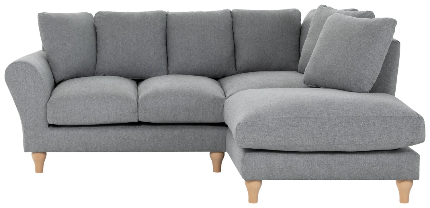 Habitat Carrie Fabric Right Hand Corner Chaise Sofa - Grey - Image 5