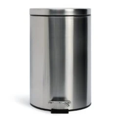 Habitat 12 Litre Round Pedal Bin - Silver