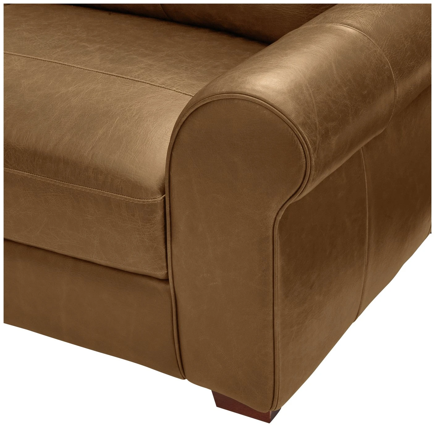 Habitat Salisbury Leather Right Hand Corner Sofa - Tan - Image 5