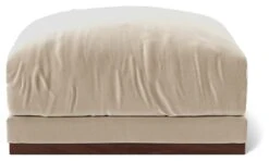 Swoon Denver Velvet Ottoman Footstool - Taupe