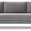 Swoon Turin Velvet 3 Seater Sofa - Silver Grey
