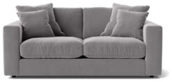Swoon Althaea Velvet 2 Seater Sofa - Silver Grey