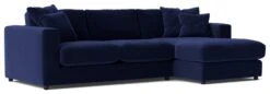 Swoon Althaea Velvet Right Hand Corner Sofa - Ink Blue