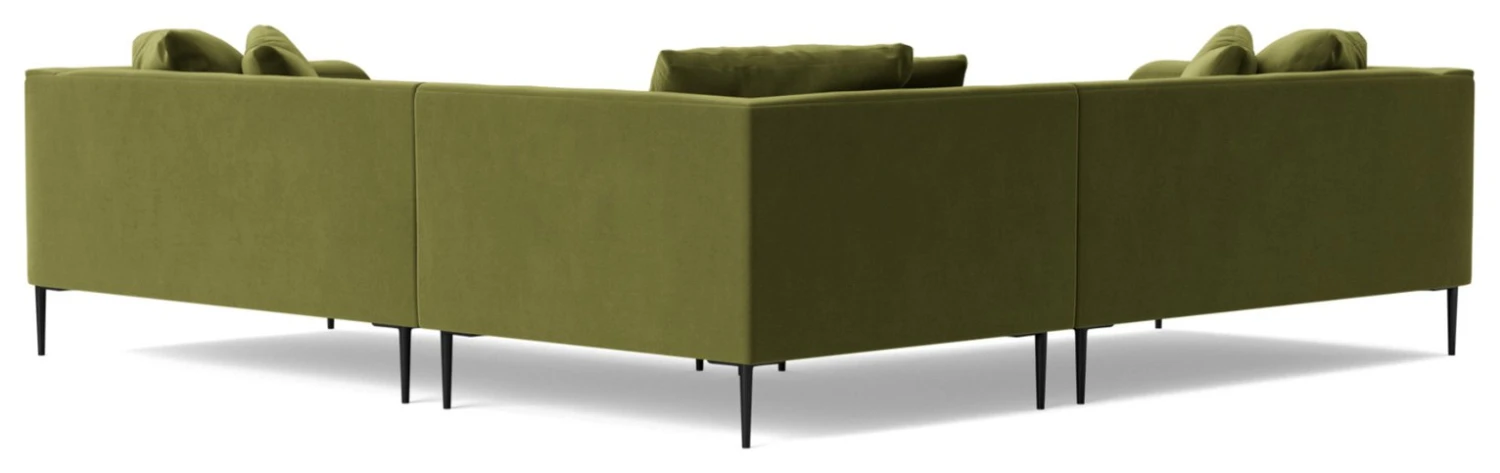 Swoon Alena Velvet 5 Seater Corner Sofa - Fern Green - Image 7