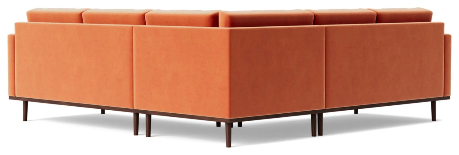 Swoon Berlin Velvet 5 Seater Corner Sofa - Burnt Orange - Image 7