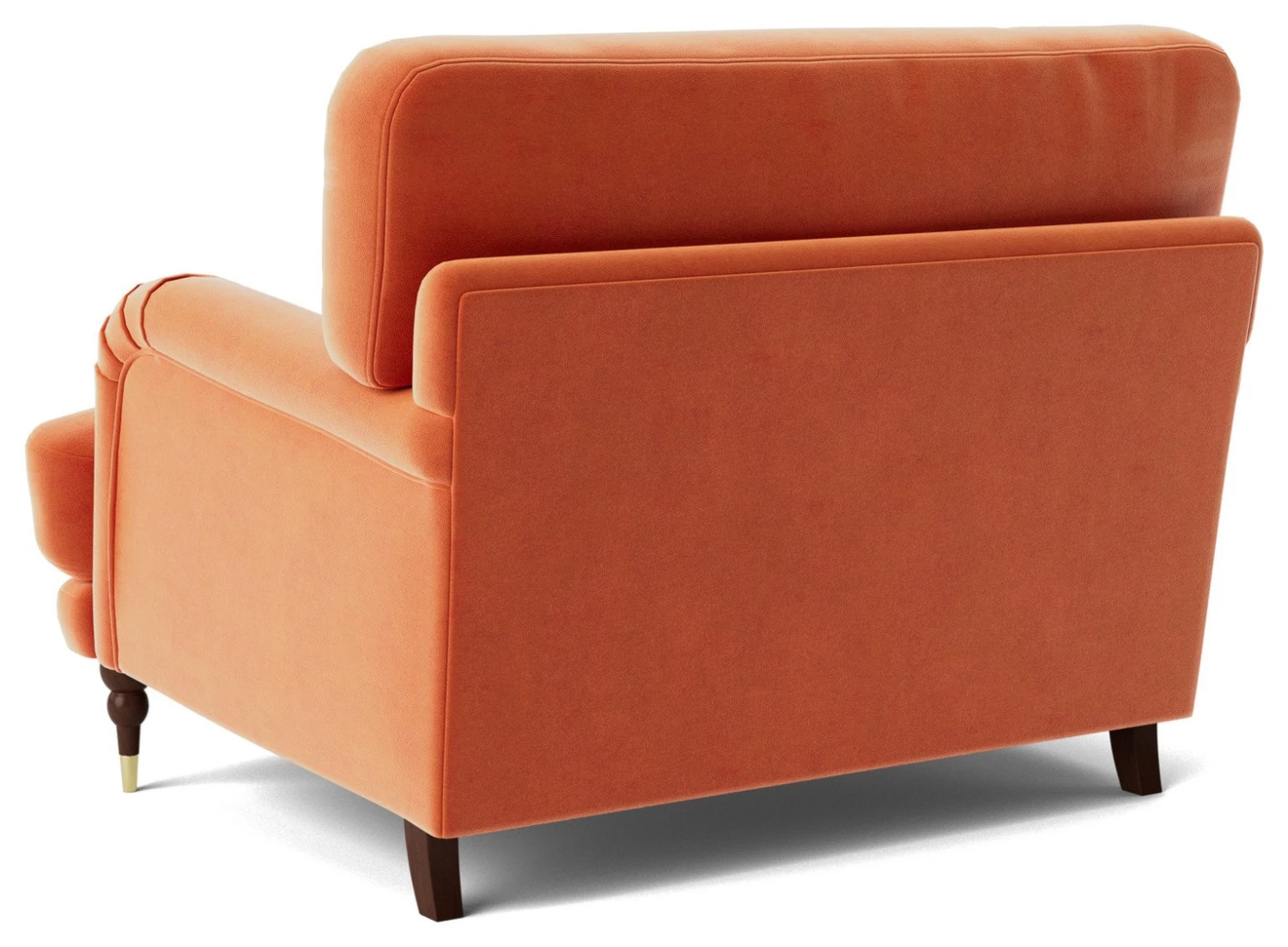 Swoon Charlbury Velvet Cuddle Chair - Burnt Orange - Image 6