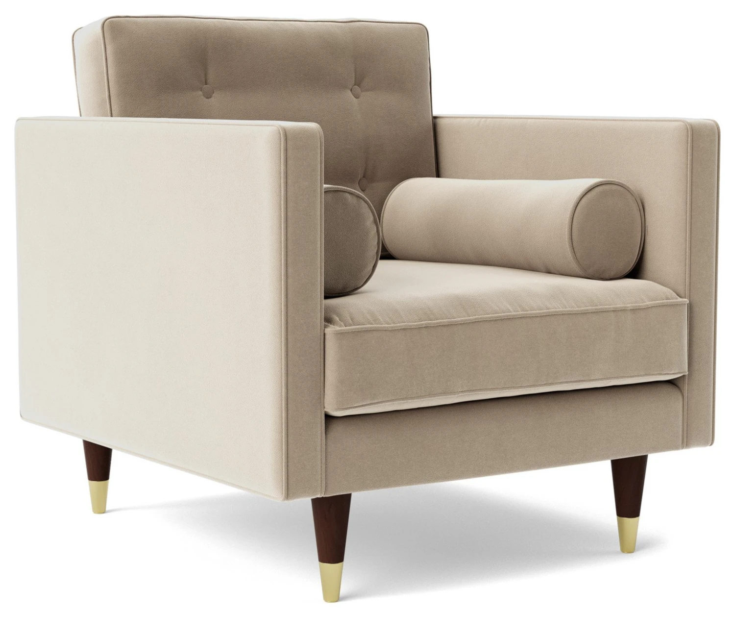 Swoon Porto Velvet Armchair - Taupe - Image 5