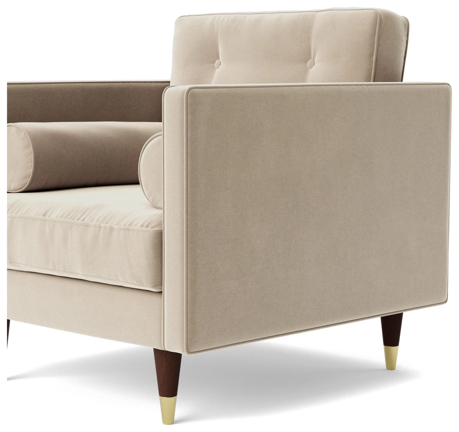 Swoon Porto Velvet Armchair - Taupe - Image 8