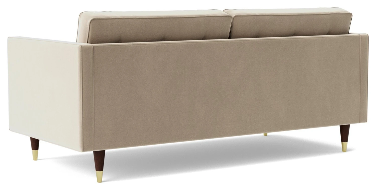 Swoon Porto Velvet 2 Seater Sofa - Taupe - Image 7
