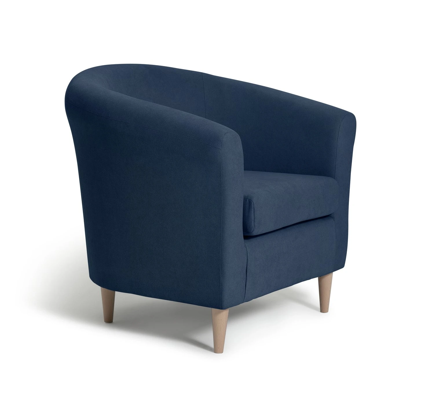 Habitat Fabric Tub Chair - Navy - Image 6