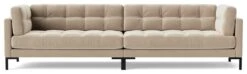 Swoon Landau Velvet 4 Seater Sofa - Taupe