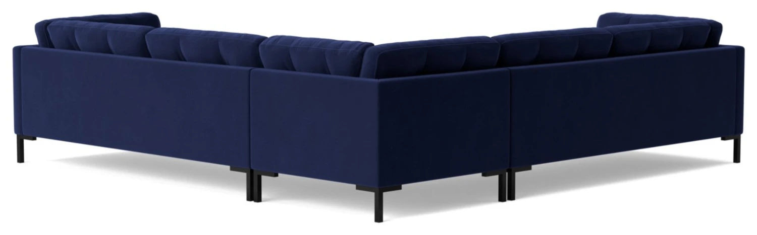 Swoon Landau Velvet 5 Seater Corner Sofa - Ink Blue - Image 7