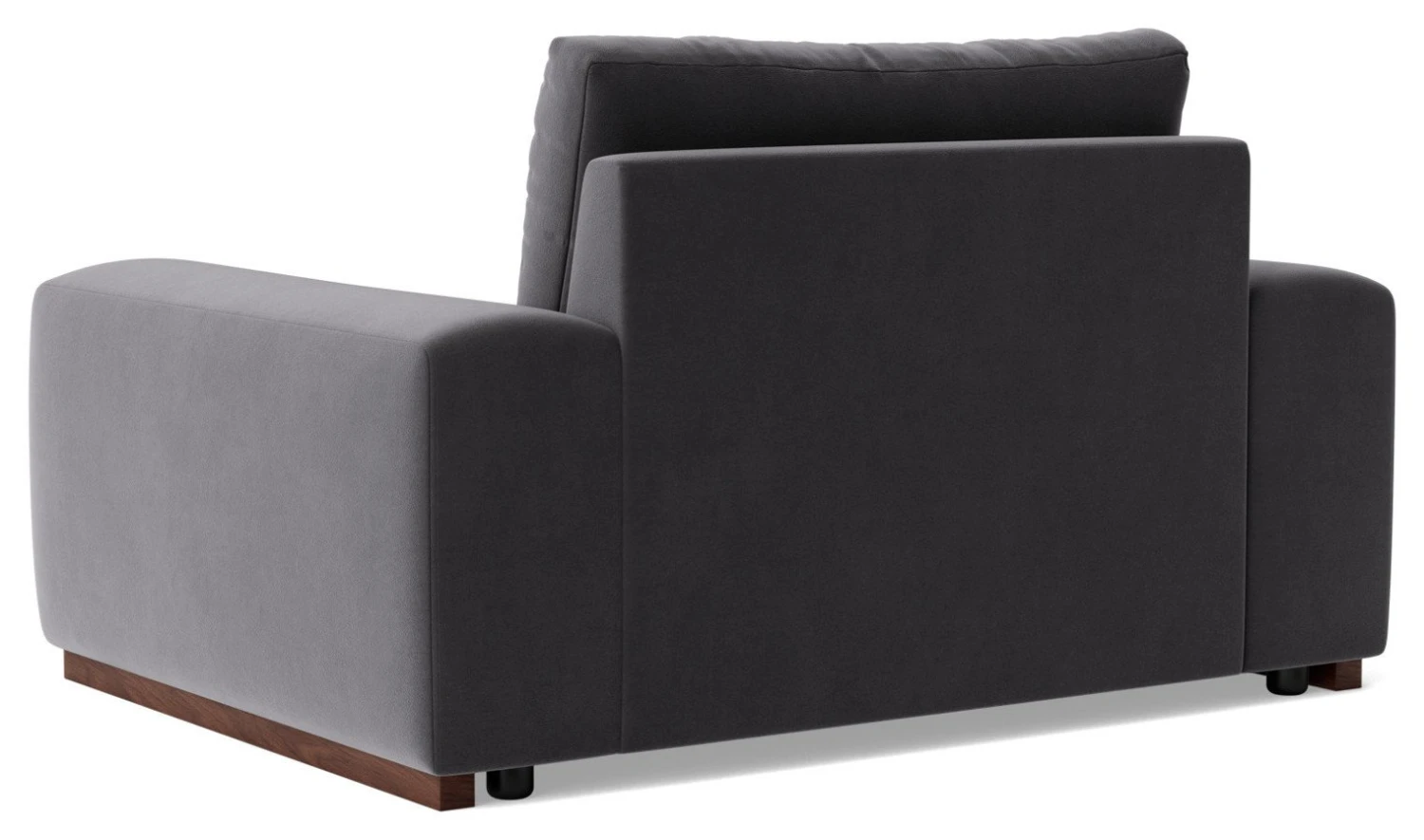 Swoon Denver Velvet Cuddle Chair - Granite Grey - Image 6