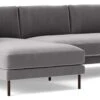 Swoon Munich Velvet Left Hand Corner Sofa - Silver Grey