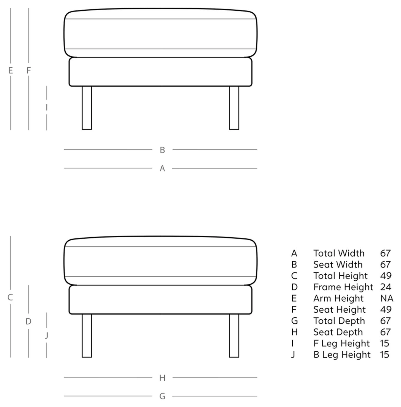 Swoon Munich Velvet Ottoman Footstool - Biscuit - Image 4
