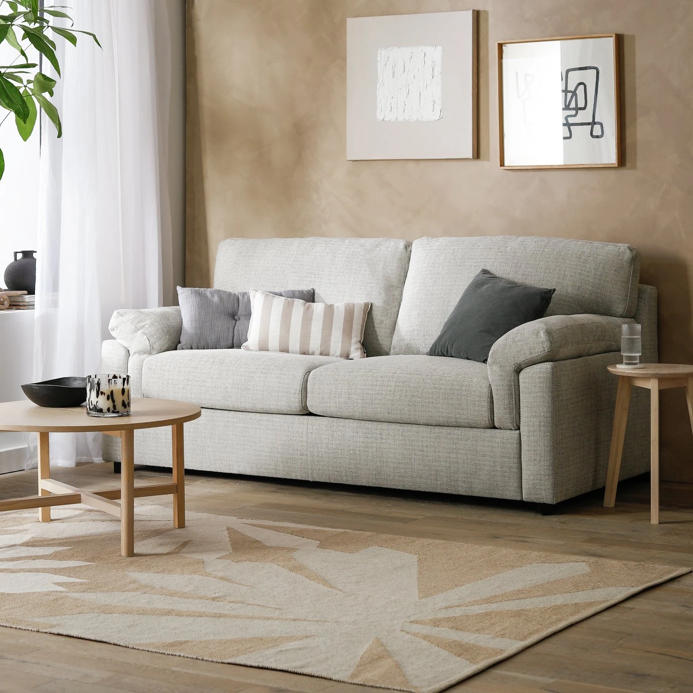 Habitat Florence Fabric 3 Seater Sofa - Grey - Image 2