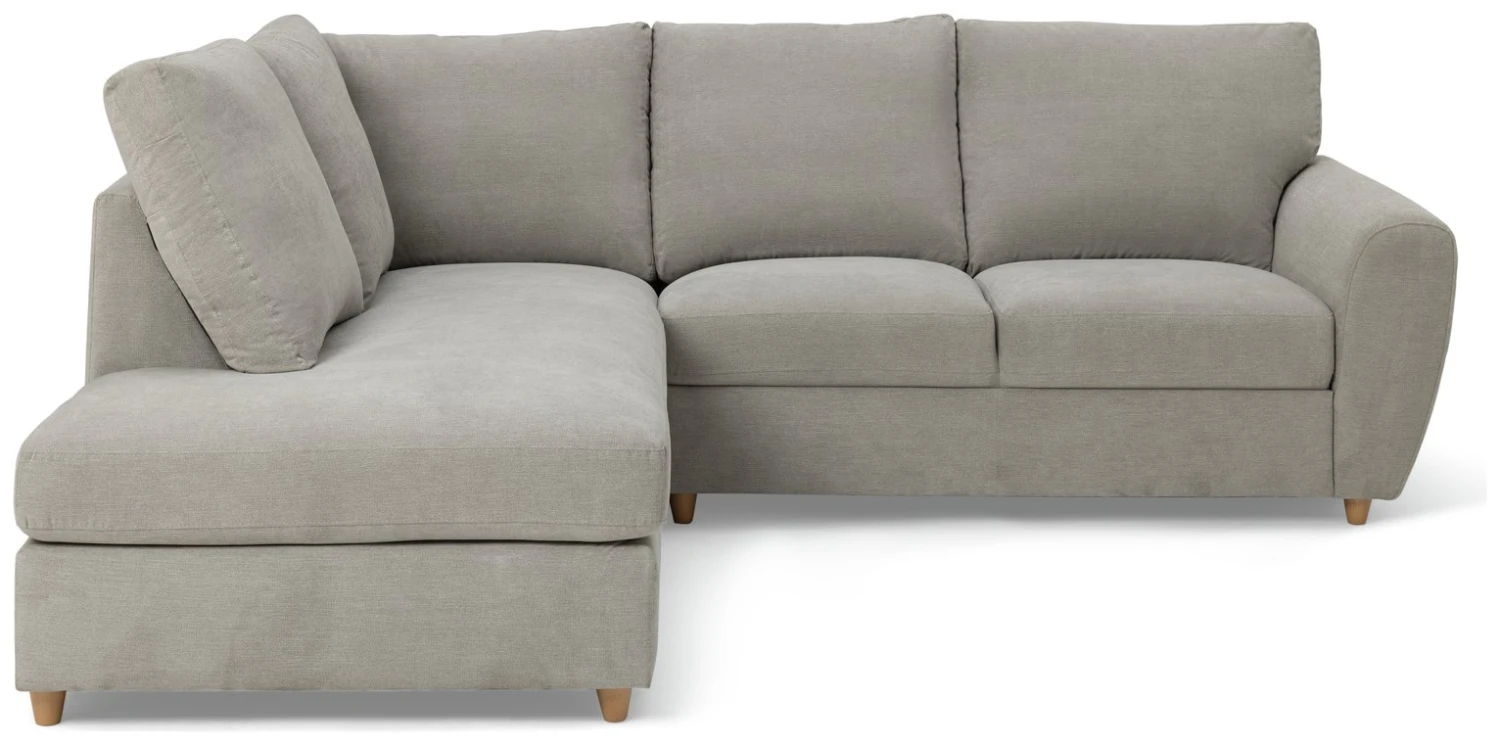 Habitat Ashford Fabric Left Corner Chaise Sofa - Grey - Image 6